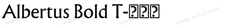 Albertus Bold T字体转换